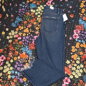Good American Dark Blue Cropped Jeans